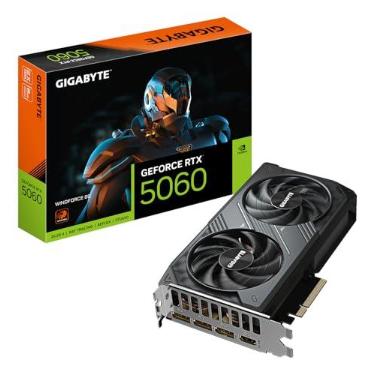 Imagem de Placa de Vídeo Gigabyte RTX 5060 8GB GDDR7 128 BITS WINDFORCE GIGABYTE GV-N5060WF2-8GD