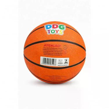 Imagem de Bola de Basquete Infantil Texturizada para Esporte Lazer e Atividades Recreativas Laranja e Preto