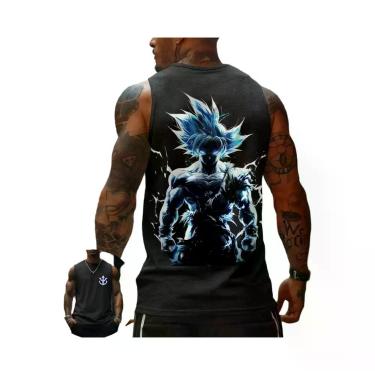 Imagem de Colete De Fitness Sem Mangas Dragon Ball Super Saiyan Para Homens E Mu