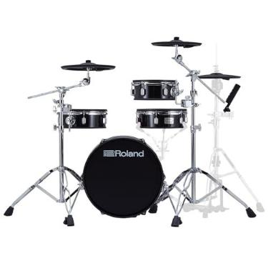 Imagem de Roland Kit de bateria eletrônica estilo acústico V simplificado com cascas de profundidade rasa e módulo TD-07 (VAD103-1), preto