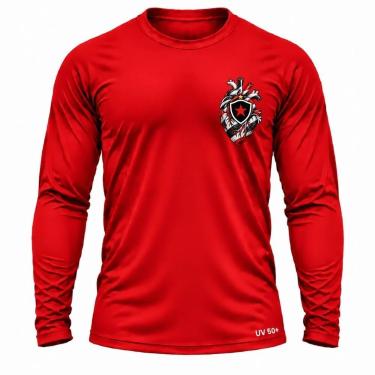 Imagem de Camisa Uv +50 Botafogo da Paraíba Torcedor Coração Belo cor:VermelhoTa