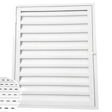 Imagem de Porta Abrigo Alçapão Branco Para Telhado 80x60 Portinhola Ventilado De