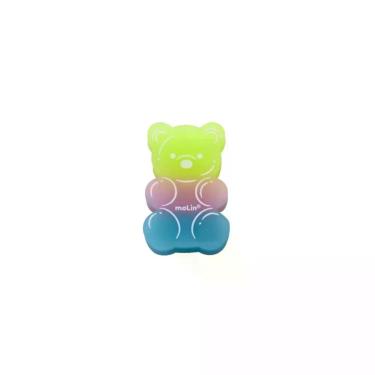 Imagem de Borracha Molin do Brasil Ursinho Love Perfumada Decorativa Atóxica para Escola e Escritório Unidade Verde Rosa e Azul