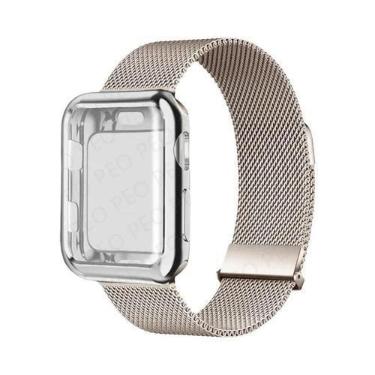 Imagem de Pulseira De Metal Com Fecho Magnético Para Apple Watch, 45mm 44mm 38mm