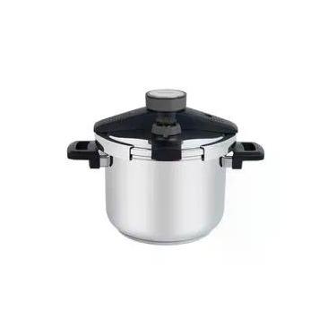 Imagem de Panela de Pressão Presto Tramontina em Aço Inox 6L Fundo Triplo com 5 Sistemas de Segurança