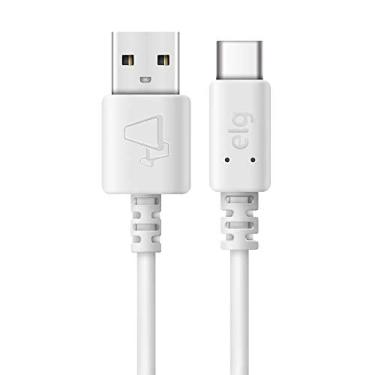 Imagem de Cabo USB para Tipo-C Reversível, Carga e Sincronização, Corrente 3A, Potência 20W, Comprimento 1 metro, Branco, TCUSB, ELG