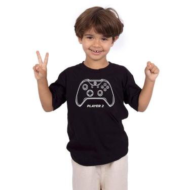 Imagem de Camiseta Infantil Player 2 Xbox - Preta - Art Rock, 01