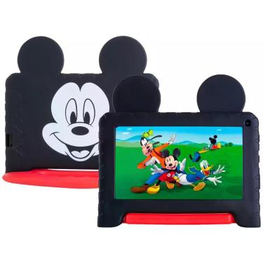 Imagem de Tablet Multilaser Mickey NB413 4GB 64GB Quad Core 7" Case, 64GB, Preto