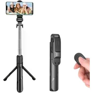 Imagem de Tripé Bastão de Selfie Bluetooth Recarregável com Controle Remoto 3 em