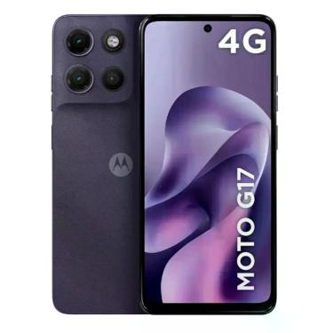 Imagem de Smartphone Motorola Moto G17 4G 128Gb 4Gb+8Gb RAM Boost Roxo, 128GB, R