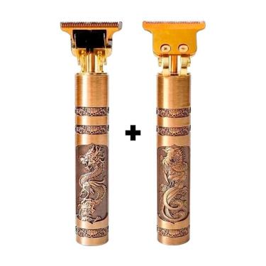 Imagem de 2 Aparelhos Maquininhas Para Acabamento Barba E Cabelo Dragão - DESERT