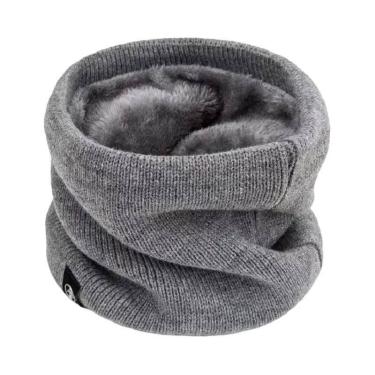Imagem de Cachecol Feminino De Inverno Em Pelúcia E Lã Grossa, Aquecedor De Pesc