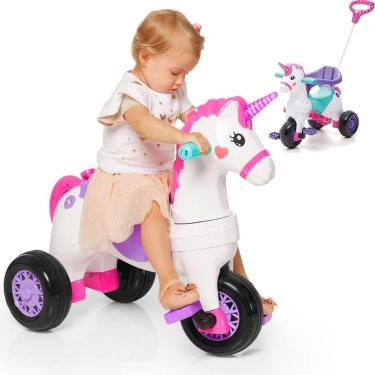 Imagem de Carrinho de Passeio e Pedal para Bebe Calesita Fantasy Rosa