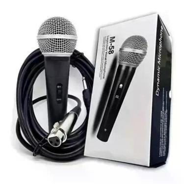 Imagem de Microfone M58 Dinâmico Cardioide cor preto M58 - Enviamos no mesmo dia