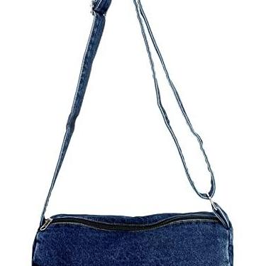 Imagem de YunZh Bolsa jeans Hobo, estilo casual, leve, clássica, retrô, bolsa de compras, bolsa de ombro, J - azul escuro, Small