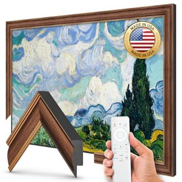 Imagem de Molduras de TV Deco – Moldura fina de cobre industrial compatível apenas com Samsung The Frame TV e Pro (81.3 cm, serve para TV 2021-2025)