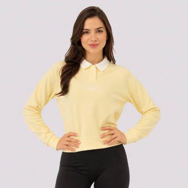 Imagem de Moletom Puma Class Relaxed Longsleeve Feminino Amarelo Claro, M