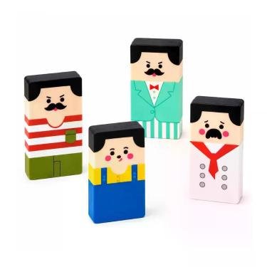 Imagem de Kit 4 Borrachas Escolar Carequinha Com Capa Yins Paper