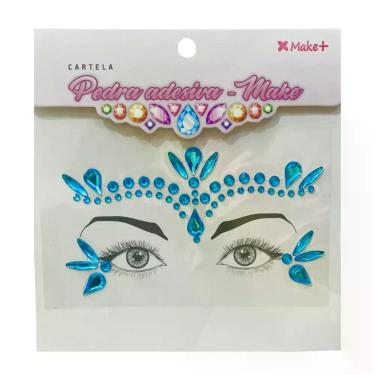 Imagem de Cartela Pedra Adesiva Make Princesa Make+ Azul