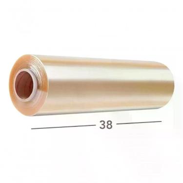 Imagem de Filme Plástico para Embalagem R105 com Adesivo e Resistente para Alimentos 38cm X 300M Transparente Guarufilme
