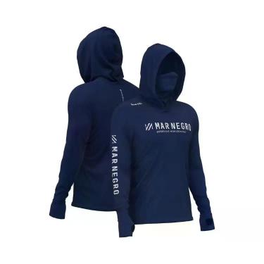 Imagem de Camisa Para Pesca UV X Protect 360 com Capuz Buff Mar Negro -, Marinho