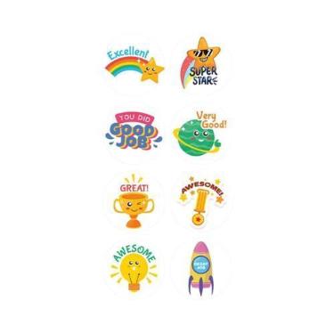 Imagem de Adesivos De Recompensa Para Professores 100-500pcs Frases Motivacionai