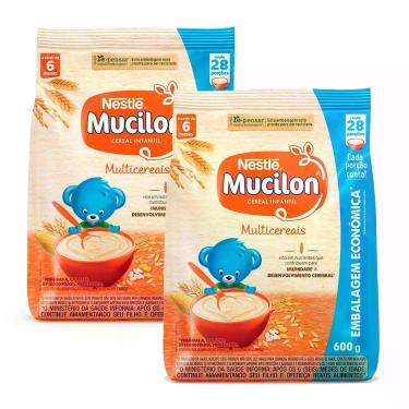 Imagem de Kit 2 Mucilon Multicereais Cereal Infantil Sachê 600g - Nestle