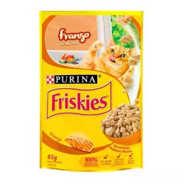Imagem de Ração Úmida para Gatos Adultos Frango 85g Friskies, Frango ao Molho, 8