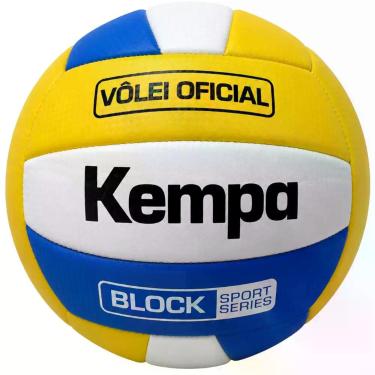 Imagem de Bola de Vôlei Oficial Kempa Block Sport Series, Azul, Amarelo