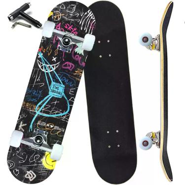 Imagem de Skateboard Anyfun 31" Deck Duplo Kick em Bordo de Bordo Canadense de 7