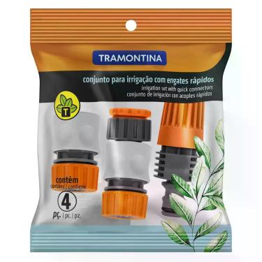 Imagem de Kit de Irrigação Jardim Com 4 Peças Esguicho Regulável e Bico para Eng