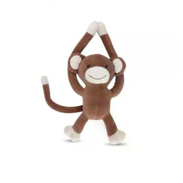 Imagem de Macaco de Pelúcia Agarradinho Marrom 33 cm Antialérgico - CTX Pelúcia