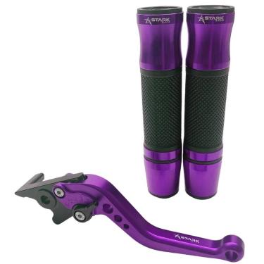 Imagem de Kit Manete Manopla Biz 125 Freio A Disco Até 2024 - Stark Race, Roxo