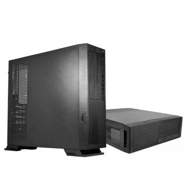Imagem de Gabinete para Computador GM 03Y4 Slim Micro ATX e ITX Aço com Fonte PB200DNA Preto