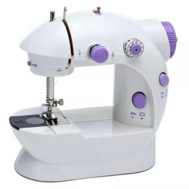 Imagem de Mini Máquina De Costura Portátil Bivolt Recarregável Profissional - La