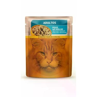 Imagem de Alimento Úmido Pedaços Peixe 85g - Gatos Adultos - Congratulations Sto