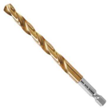 Imagem de BOSCH TI2147IM Broca de metal revestida com nitreto de titânio resistente a impactos com haste sextavada de impacto ideal para aços de carbono de calibre pesado, metal leve e madeira dura