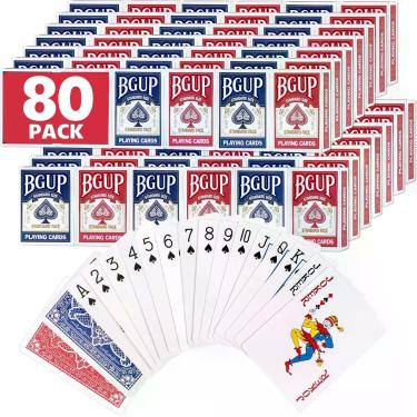 Imagem de Baralho BGUP 80 Baralhos Tamanho Padrão Vermelho/Azul