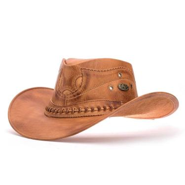 Imagem de Chapéu Country Masculino Vintage Peão Para Andar à Cavalo - Skalvin, L
