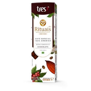 Imagem de Cápsula de Café Tres Espresso Rituais Chocolate 80g 10 Cápsulas