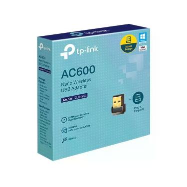 Imagem de Adaptador USB Wireless Archer T2U Nano Wifi de Alta Velocidade 600Mbps Dual Band Design Nano Preto TP-Link