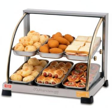 Imagem de Estufa Curva Dupla 6 Bandejas Marchesoni Ouro Inox, 127V