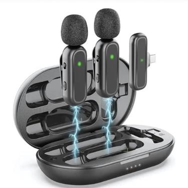 Imagem de Novo Microfone Lapela Sem Fio Professional 3 em 1 Microfone de Lapela para Gravação Redução de Ruído Compativel com iPhone Lightning LAGUS IMP. (Type- C) (LG - TYPE-C)
