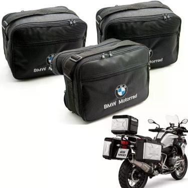 Imagem de Kit 3pçs Bolsa para Baú de Moto Expansivo Resistente Impermeável BMW GS 850 GS 1200 GS 1250 800 1200 850 1250