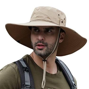 Imagem de Chapéu de sol, Moniss Chapéu de sol de aba larga proteção UV chapéu de balde dobrável para pesca caminhada acampamento 12 cm aba