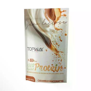 Imagem de Proteína vegetal zero lactose sabor caramelo machiato 450g topway 1 un