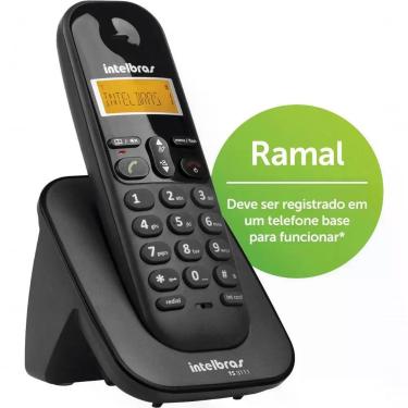 Imagem de Ramal P- Telefone Sem Fio Digital C- Identificador De Chamadas Ts 3111 Preto 4123111
