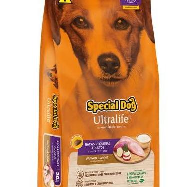 Imagem de Ração para Cães Adultos de Raças Pequenas Special Dog, 20kg | Ultralife, Sabor Frango e Arroz