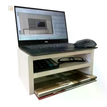 Imagem de Suporte Para Monitor Pc Notebook Laptop Em Mdf Barato - Inffinity, BRA