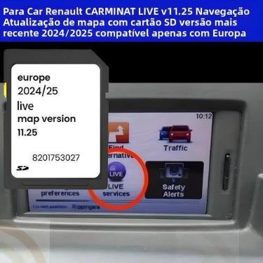 Imagem de Cartão SD GPS Renault Carminat Live Versão 11.25 2024 2025 Com Mapas A
